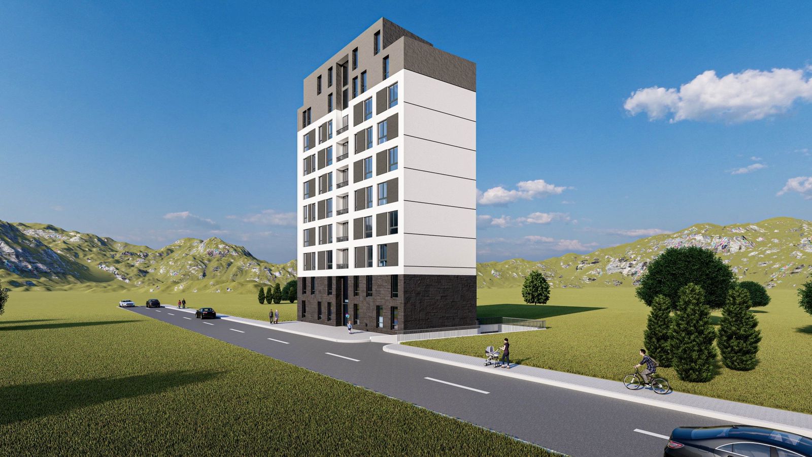 New modern building in Bar with apartments from 44.50m2 to 80.40m2